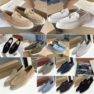 hommes femmes chaussures mocassins loro piano chaussures plat bas daim cuir de vache oxfords mocassins marche confort mocassin sans lacet mocassin semelle en caoutchouc appartements 35-45