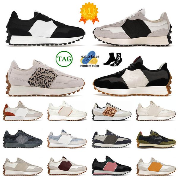 2024 Top Designer New Balance327 Mujeres 327 Zapatillas de deporte Hombres Negro Blanco New Balances Zapatos N327 Sea Salt Leopard Angora Dhgate Deportes Entrenadores Corredores 36-45