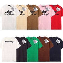 T-Shirts für Herren und Damen, Designermode, kurzärmelige Oberteile, Bekleidungsmarke, Rundhalsausschnitt, Freizeit, Sommer, lockerer Buchstabendruck, Baumwoll-T-Shirt, Luxus-Größe XS-XL-19