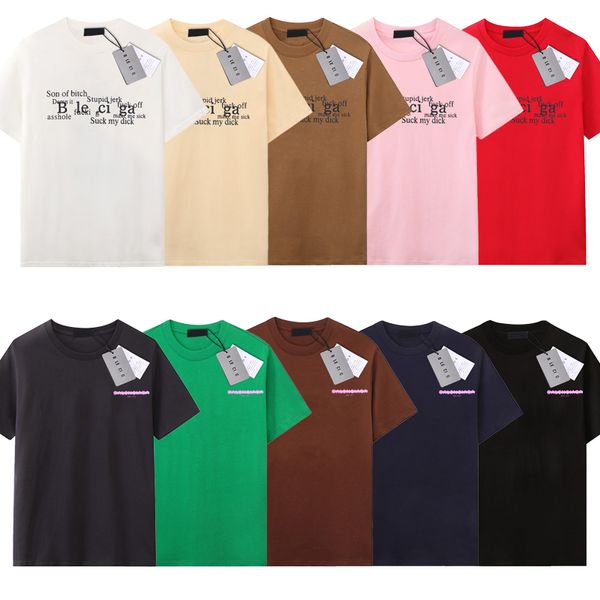 Hombre Mujer Camisetas Diseñador Moda Tops de manga corta Ropa Marca Camiseta Ocio Verano Camiseta Letra Imprimir Algodón Camiseta de lujo Tamaño XS-XL-18