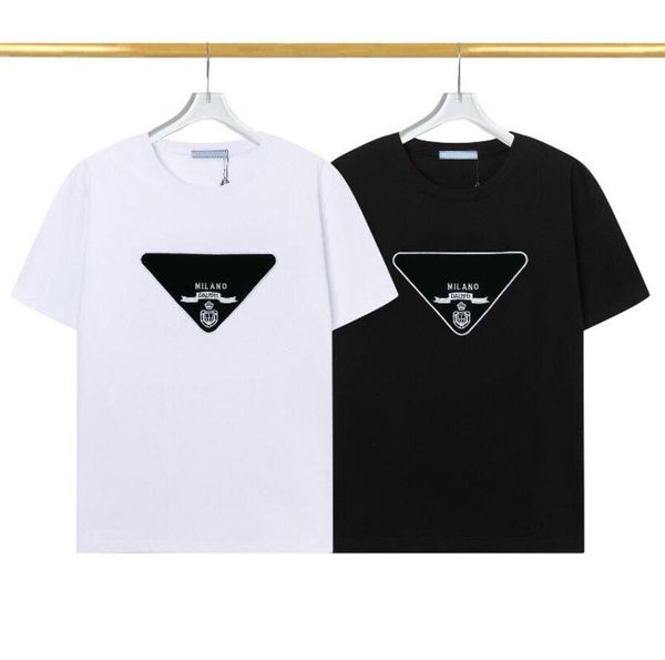 Mens Femmes T-shirts Summer Men T-shirts Front Modèle Top de concepteur T-shirt avec lettres broderie T-shirt Fiffred Collar Clothes Taille S-2xl High Quanlity