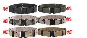 Heren/dames tailleband nylon Bergbeklimmen buitensporten gebreide riem Studenten tactische riem camouflage 6 kleuren HOTSELL23