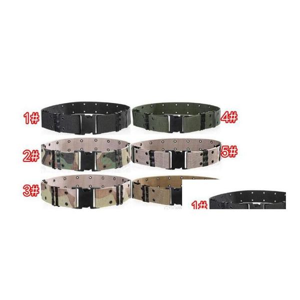 Ceinture en Nylon pour hommes/femmes, alpinisme, Sports de plein air, tricot, Camouflage tactique pour étudiants, 6 couleurs, vente 23, livraison directe