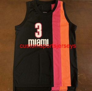 Hombres Mujeres Jóvenes Dwyane Wade Baloncesto Jersey Bordado agregar cualquier número de nombre