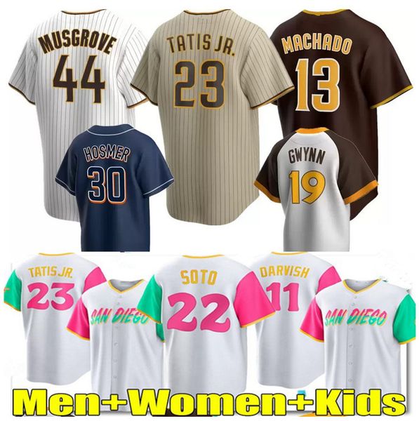 Hommes Femmes Jeunes Manny Hado Fernando Tatis Jr. Yu Darvish Joe Musgrove Juan Soto Xander Bogaerts Tony Gwynn Chemises 22 Ed Kids Baseball