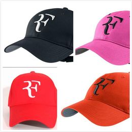 Gorra de béisbol para hombre y mujer, gorras de béisbol con estampado de Roger Federer RF para pareja, gorras ajustables con Cierre trasero, sombreros para hombre y mujer 2019269b