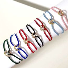 Bracelet de créateur pour hommes et femmes, bracelet de mode Trinity, en acier inoxydable 316L, anneau de trinité, bracelet à trois anneaux, bracelet à main, bracelets paty top