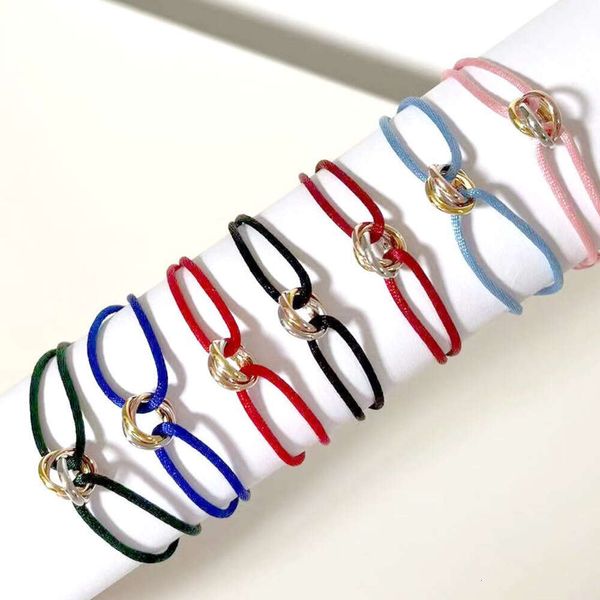 Bracelet de créateur pour hommes et femmes, bracelet de mode Trinity, en acier inoxydable 316L, anneau de trinité, bracelet à trois anneaux, bracelet à main, bracelets paty top