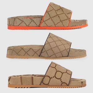 para mujer para hombre Brown Maxi Canvas diapositivas zapatillas planas de moda Sandalias de mezcla de lana ciabatte infradito uomo tamaño euro 35-46 qinmin123