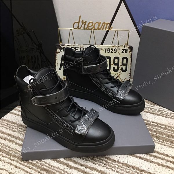 Hommes Femmes Casual Chaussures Crocdile Snake Leather avec Zipper Metallic Embossed High Cut Boot Designer Black Gold Sneakers Baskets à lacets Chaussures efdwsfs
