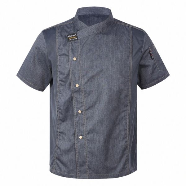 Chemise de Chef pour hommes et femmes, uniforme de travail de cuisine, manteau de Chef, veste de cuisinier, hôtel, Restaurant, cantine, magasin de gâteaux, Costume de café A802 #