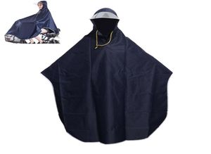 Hommes Femmes Cyclisme Vélo Vélo Imperméable Cape De Pluie Poncho À Capuchon Coupe-Vent Manteau De Pluie Mobilité Scooter Couverture Bleu Marine T2001174426860