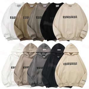 Diseñador para mujer para hombre Essentail Sudaderas con capucha Sweatershirts Trajes Streetwear Pullover Sudaderas Tops Ropa Suelta con capucha Jumper Abrigos de gran tamaño de alta calidad GRIS