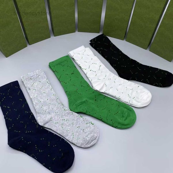 Hommes Femmes Designer Chaussettes Vintage Lettre Imprimer Tidea Chaussette Courte pour Femme Homme Automne Hiver Chaussette En Vrac En Gros Calcetines 5 pcs Chaque boîte-cadeau chaussettes de créateur