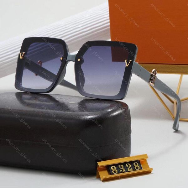 Gafas de sol de diseñador para mujer para hombre Gafas de sol Moda Oro Marco negro Lente de vidrio Gafas para hombre Mujer con estuches originales Cajas Color mezclado