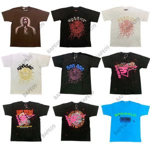 Mens Womens Designer t-shirts Sp5der Young Thug 555555 Angel man T-shirt Casual Tees Korte Mouw Hip Hop Streetwear T-shirts 229ss