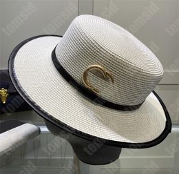 Heren Damesontwerpers Straw Hat Fashion Sunhat -merk Goud Guckle Grass Braid Designers Emmer Hats For Woman Ball Cap Baseball Cap2052465