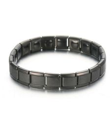 Mens Germanio Germanio Titanio Salud Alivio Expandible Pulsera magnética Link Cadena9988958