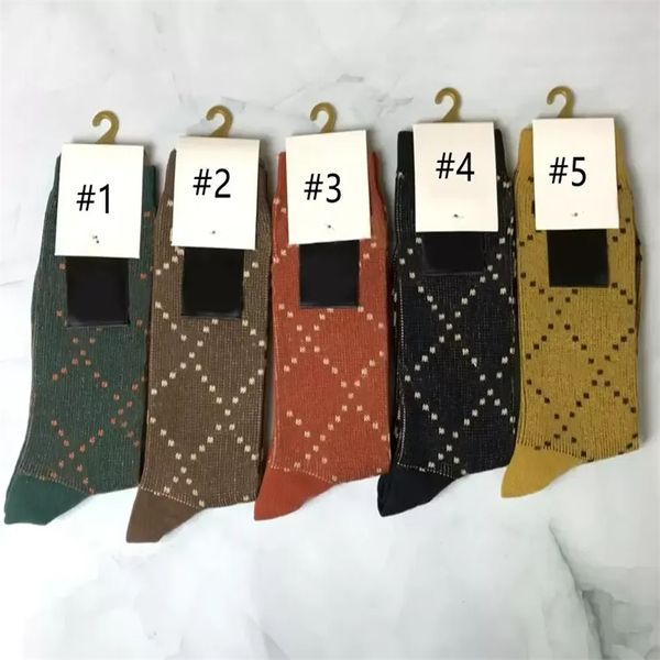 22s Hommes Femmes Chaussettes De Luxe Bas De Laine Haute Qualité Rues Senior Confortable Chaussette Au Genou Designer