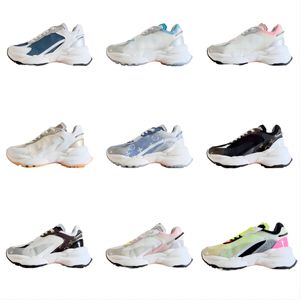 Heren Dames Racewear Casual Schoenen Luxe Designer Veterschoenen Canvas Denim Mesh Bruin Roze Zwart Wit Lime Groen Goud Zilver Sportschoenen 35-40