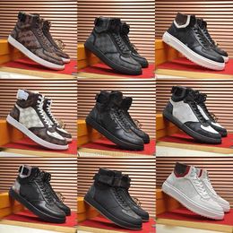 heren dames Rivoli schoen Sneakers Laarzen heren dames Basketbal klassiek Vrijetijdsschoenen zwart wit Reliëf rubberen buitenzool kalfsleren laarzen Hoge lage outdoor-sneakers