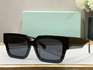 Lunettes de soleil pour hommes et femmes, style cool, mode classique, plaque épaisse, monture carrée noire et blanche, avec boîte d'origine