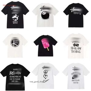 MENS WEMENS SY T-shirt Designer Black 8 chemises pour hommes Graphic à manches courtes tee créateur d'été Stussness Street Sports Clothes T-shirts 9158