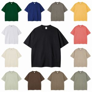 mens womens t shirt été 100% coton tops qualité multicolore basique T-shirts casual O-cou couleur unie tees taille US S-3XL N4Xs #