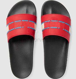 Heren/dames topkwaliteit Paris Sliders Summer Sandals strand slippers dames slippers loafers zwart wit rood groenglaasjes schoenen home011 04