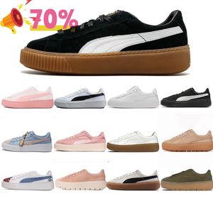 Heren dames v2 v3 klassieke pumaa suede zwarte tandvlees hoge designer schoenen wit bruin roze paars vrouwen casual schoentrainers sneakers 35.5-45