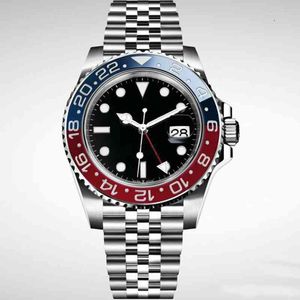 Heren/dames horloge automatisch mechanisch 40 mm horloge 904L Stainls staalblauw zwart keramisch saffierglas super lichtgevende polshorloge montre