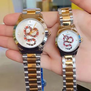 Heren dameshorloges van hoge kwaliteit Mode luxe horloges Quartz uurwerk roestvrij staal