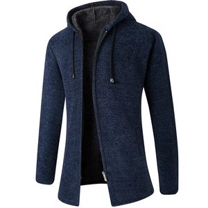Mélanges de laine pour hommes Plus pull cardigan en cachemire version coréenne masculine de la tendance en automne et en hiver pull long trench-coat 231102