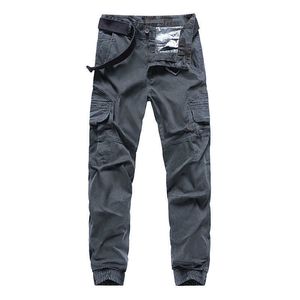 Pantalons de travail pour hommes Multi poche printemps et automne mode pur coton lâche