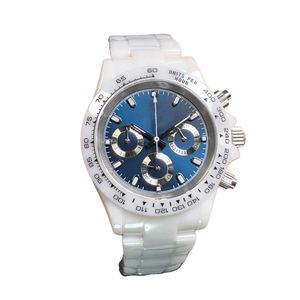 Herenhorloges Keramisch automatisch quartz uurwerk Horloge 43 mm Keramische strip Lichtgevend mineraalglas Chronograaf Modehorloge Montre de Luxe
