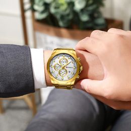 Montres-bracelets pour hommes Top marque CURREN montres hommes Sport montre-bracelet mode affaires montre à Quartz analogique mâle horloge chronographe en acier inoxydable