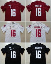 MENS WSU 16 GARDNER MINSHEW II Cougars Washington Cougars Rouge Blanc Black Color College Jerseys 2019 New Style 150th Jersey 2683170