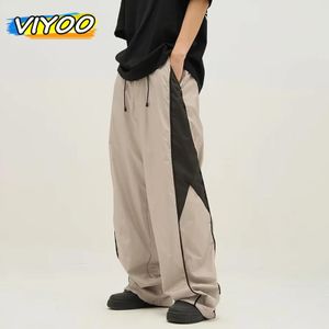 Pantalones de carga de hombre Y2K Hip Hop Hop Streetwear Joggers de piernas anchas Joggantes Pantalones de chándal retro de gran tamaño Pantalones 240328