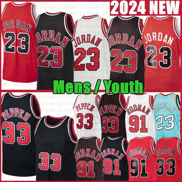 Juvenil para hombres 23 Michael Dennis Rodman Jersey de baloncesto Scottie Pippen Derrick Kids Rose DeMar DeRozan Zach Lavine Shirt City Jerseys Retro Camisetas 91 33