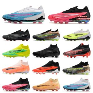 Heren Jeugd Elite GX FG GT Voetbal Boots Kids Boys Black Phantom Cleats Ag SG DF Fit voetbalschoenen Lage Red Blue Green Pink Cleat Big Size Us 3y-13