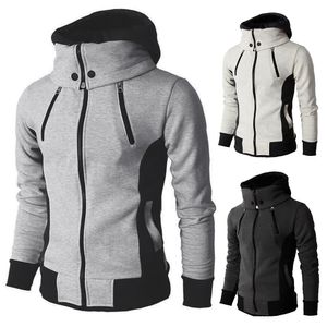 Chaquetas con cremallera para hombre Otoño Invierno chaqueta de lana informal chaqueta Bomber cuello con capucha hombres capucha delgada xxl 5xl