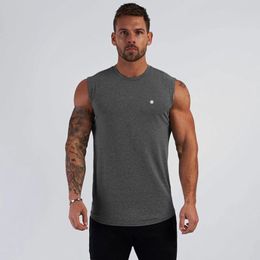 Mensleeveless shirt Fitness Mens strak blanco tank Top Workout Vest katoen spiertank top sportscholen kleding