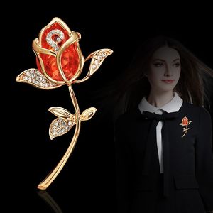 Broche Rose mentale avec Simulation de diamant et de cristal, robe de mariage, Corsage, cadeau d'amant de saint-valentin, accessoires de vêtements de haute qualité