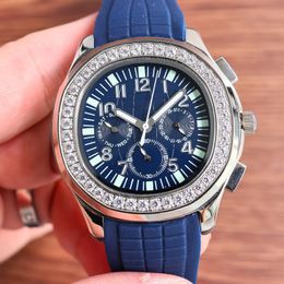 MenWatch Diamond Watch Luxury Watch Motaje mecánico automático Ratio de 41 mm Diamante Bisel Multifuncional Strip de goma de alta calidad Montre de Luxe Fashion Watch