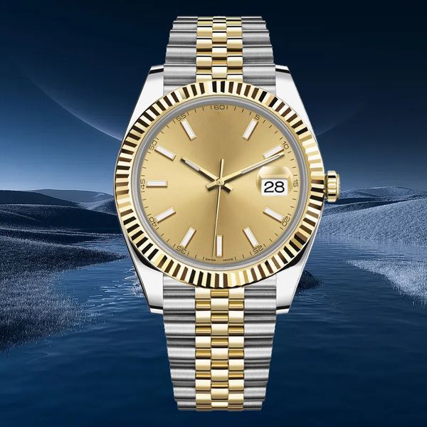 Menwatch relógio luminoso mens relógios caixa de alta qualidade relógio 41mm presidente datejust safira vidro ásia 2813 movimento automático mens relógios de pulso