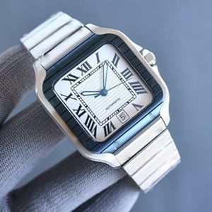 Menwatch Men Watches Designer Gold Watches Square 39 mm Le Montre Automatic Watch Inneild en acier de bracelet