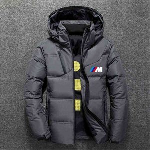 MenWinter Chaud Veste Manteau Casual Automne Col Montant Puffer Épais Chapeau Blanc Canard Parka Mâle Hiver Doudoune Avec Capuche Y1103