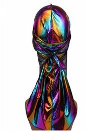 Menwomen Silk Laser Polyester Bandana Hat Durag Do Doo Rag Tail Headwrap Headwear Gift5384997