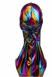 Menwomen Silk Laser Polyester Bandana Hat Durag Do Doo Rag Tail Headwrap Headwear Gift4399949