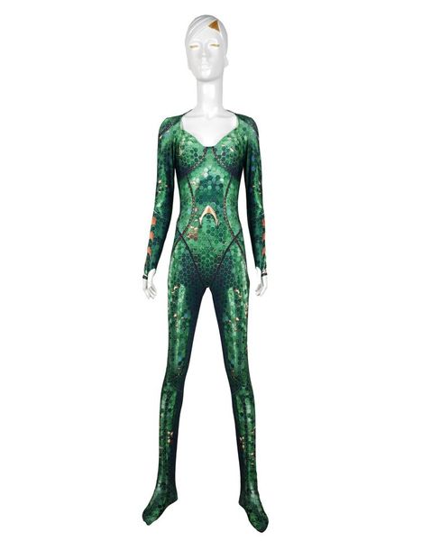 Mera Costume Aquaman Film Version Mera Cosplay Bodysuit 3D Imprimer Lycra Spandex Zentai Costume Party Halloween Party5017713